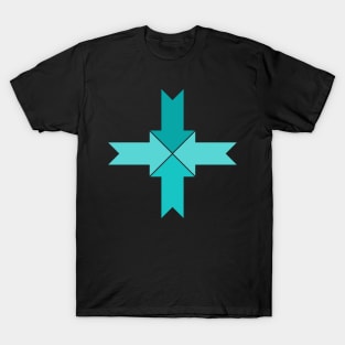 Simple teal arrow cross T-Shirt